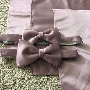 Sorella Vita Dusty Rose 2 Bow ties 3 Pocket square